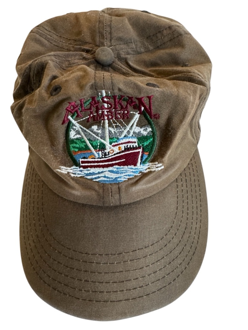Brown Embroidered Alaskan Amber Beer logo Cap